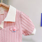 ♠GC0160-時尚女童新款夏季兒童洋氣POLO衫女寶寶夏裝短袖短褲兩件套